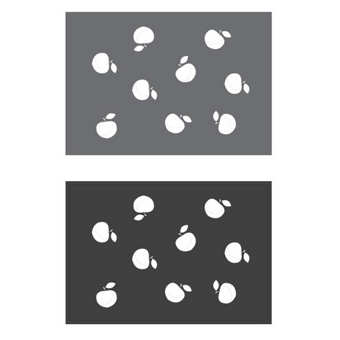 서머스트 테이블매트 피치 2p, 그레이, 진그레이, 425 x 295 mm