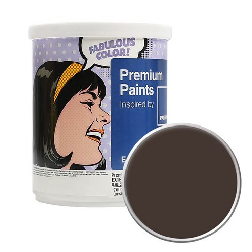노루페인트 팬톤 외부용 실외페인트 저광 1L, Chocolate Brown(19-0912)