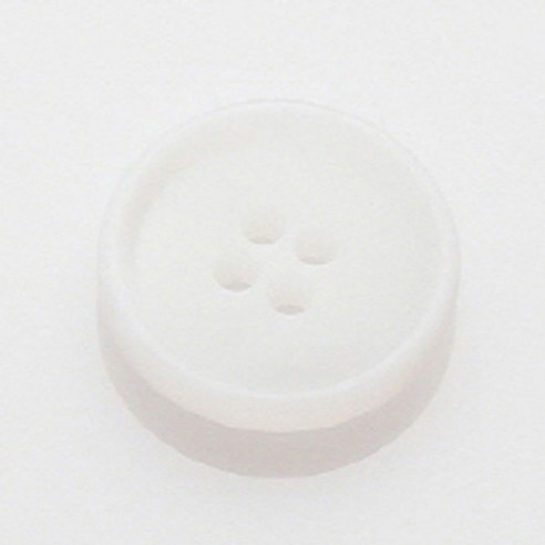 HR빅버튼 마니 무광 단추 18mm, 화이트, 12개입