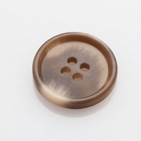 HR빅버튼 마니 무광 단추 18mm, 브라운, 12개입