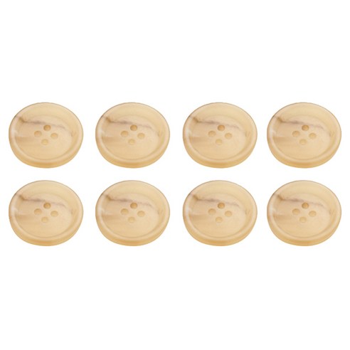 HR빅버튼 타임 둥근테 단추 23mm, 베이지, 8개입