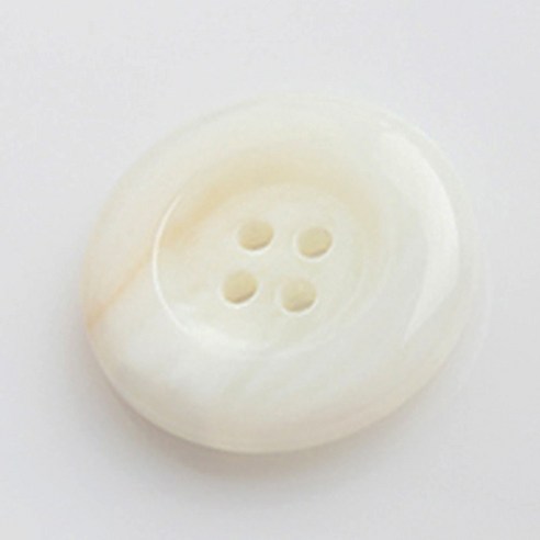 HR빅버튼 네임유광 단추 25mm, 화이트, 4개입