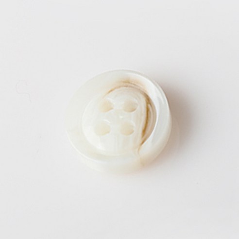 HR빅버튼 르노 유광 단추 23mm, 화이트, 12개입