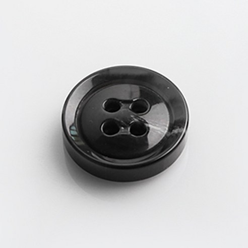 HR빅버튼 르노 유광 단추 35mm, 블랙, 12개입