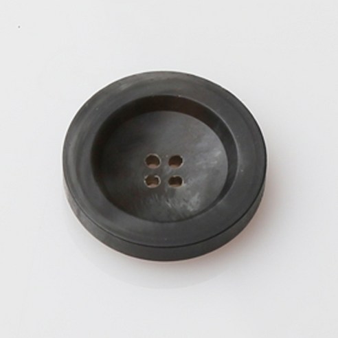 HR빅버튼 텔미 무광 단추 28mm, 블랙, 12개입