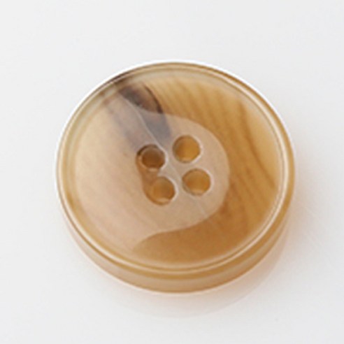 HR빅버튼 레이블 유광 단추 23mm, 베이지, 4개입