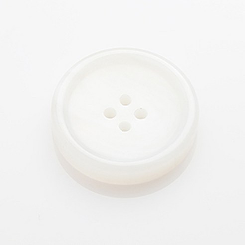 HR빅버튼 썸데이유광 단추 28mm, 화이트, 12개입