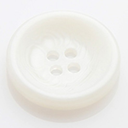 HR빅버튼 코코아 단추 15mm, 화이트, 4개입