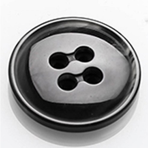 HR빅버튼 란찌 단추 21mm, 블랙, 4개입