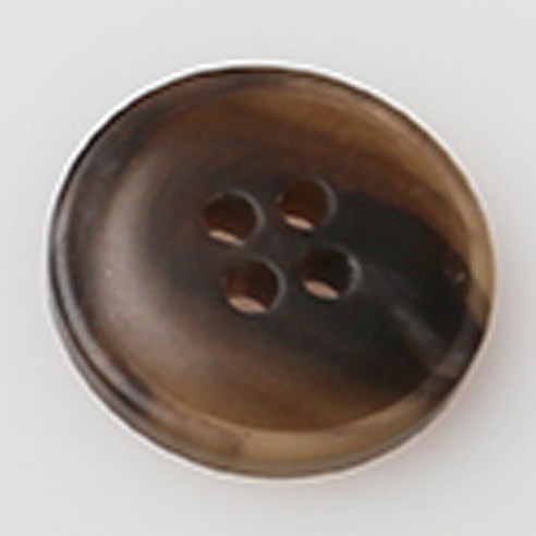 HR빅버튼 티볼리 무광 단추 지름 18mm, 브라운, 4개입