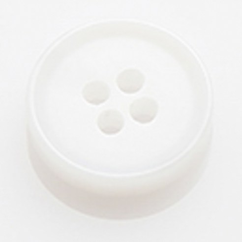 HR빅버튼 옥스포드유광 단추 15mm, 화이트, 4개입