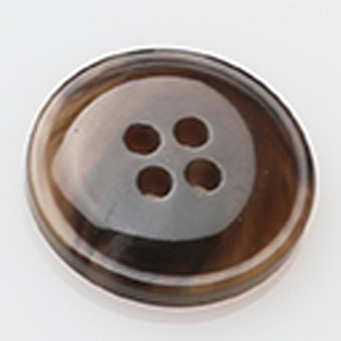 HR빅버튼 티볼리 유광 단추 지름 15mm, 브라운, 12개입