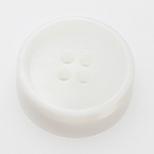HR빅버튼 아이젠 무광 단추 23mm, 화이트, 12개입
