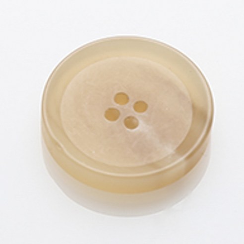 HR빅버튼 덴마크 무광 단추 25mm, 라이트베이지, 12개입