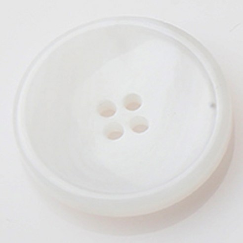 HR빅버튼 카페인 유광 단추 25mm, 화이트, 8개입
