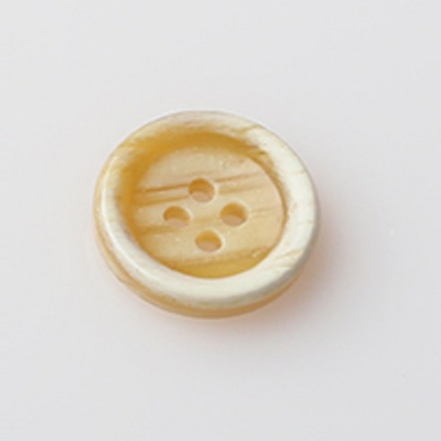 HR빅버튼 파운드 유광 단추 15mm, 베이지, 12개입