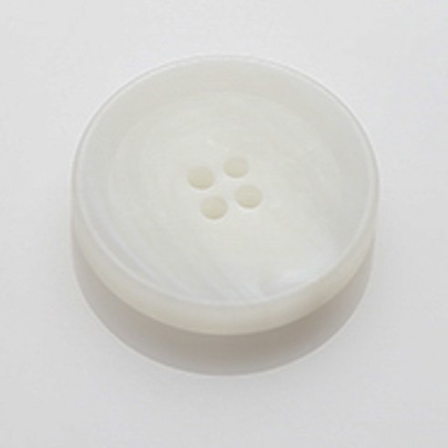 HR빅버튼 덴마크 무광 단추 21mm, 화이트, 8개입