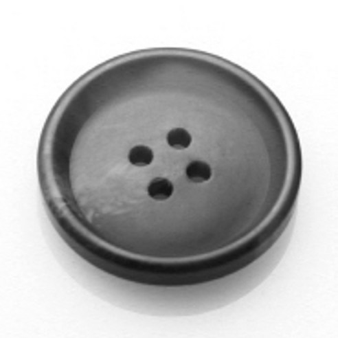HR빅버튼 아이젠 무광 단추 18mm, 블랙, 4개입