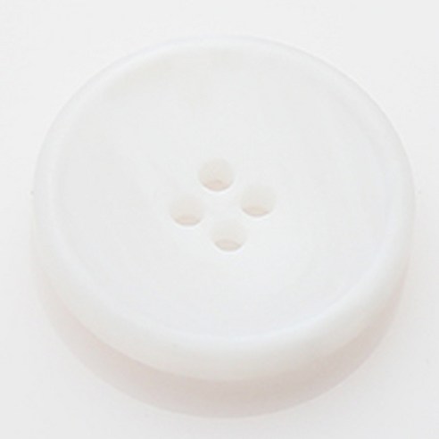 HR빅버튼 카페인 무광 단추 23mm, 화이트, 4개입