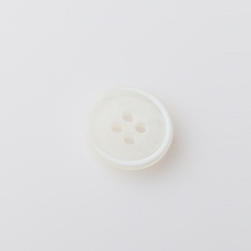 HR빅버튼 유레카 무광 단추 15mm, 화이트, 12개입