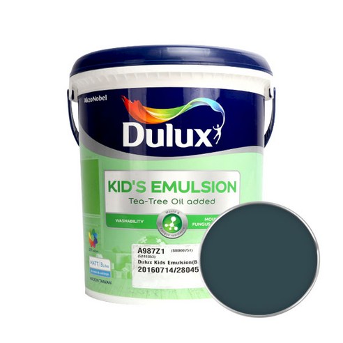 듀럭스 키즈 에멀전 무광 페인트 3L, Gabled Blue, 1개