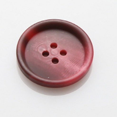 HR빅버튼 워킹 무광 단추 18mm, 자주, 12개입