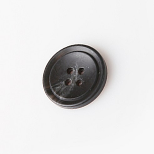 HR빅버튼 쿠바 무광 단추 15mm, 블랙, 8개입