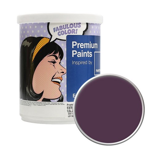 노루페인트 팬톤 외부용 실외 저광 페인트 1L, 19-2514 Italian Plum