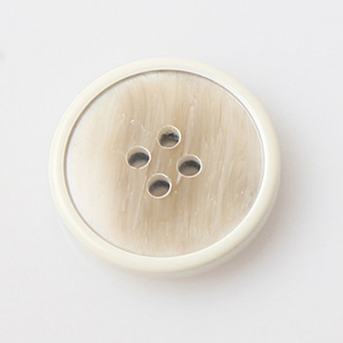 HR빅버튼 메이플 단추 23mm, 아이보리, 12개입