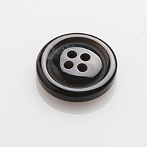 HR빅버튼 막시봉유광 단추 15mm, 블랙, 8개입