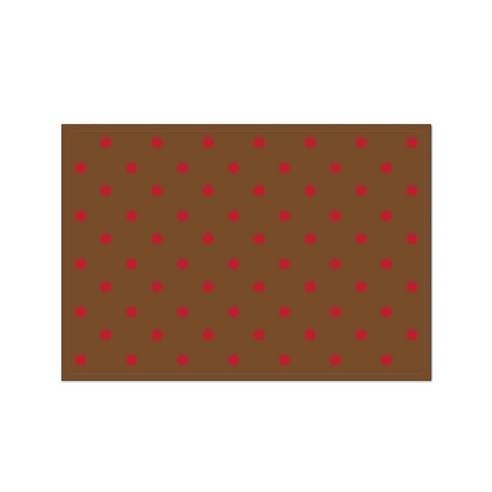 서머스트 프루티 실리콘 레드도트 테이블매트, 브라운, 425 x 295 mm
