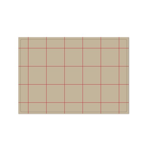 서머스트 프루티 실리콘 레드체크 테이블매트, 베이지, 425 x 295 mm