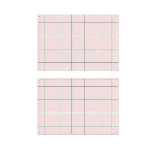 서머스트 실리콘 테이블매트 그린체크 2p, 인디핑크, 425 x 295 mm