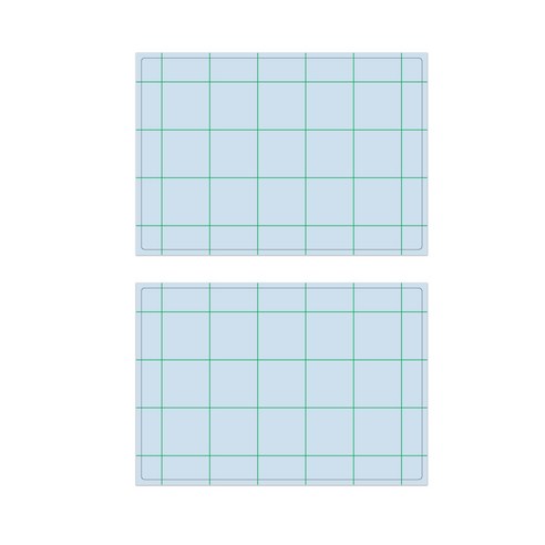 서머스트 실리콘 테이블매트 그린체크 2p, 스카이블루, 425 x 295 mm