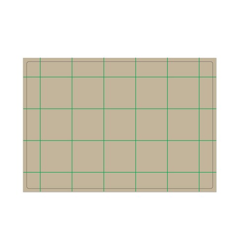서머스트 실리콘 테이블매트 그린체크, 베이지, 425 x 295 mm