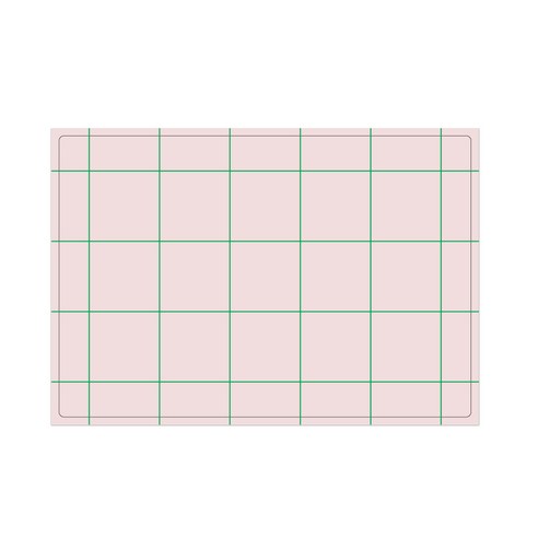 서머스트 실리콘 테이블매트 그린체크, 인디핑크, 425 x 295 mm