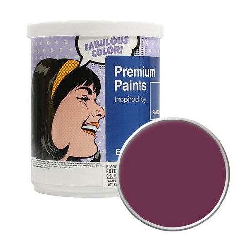 노루페인트 팬톤 외부용 실외 저광 페인트 1L, 19-2430 Purple Potion
