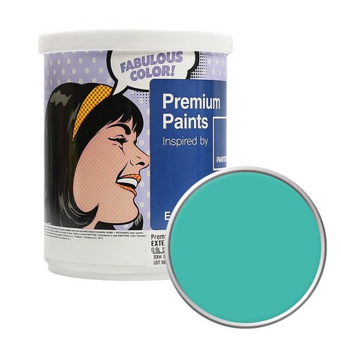 노루페인트 팬톤 외부용 저광 페인트 1L, Turquoise 15-5519