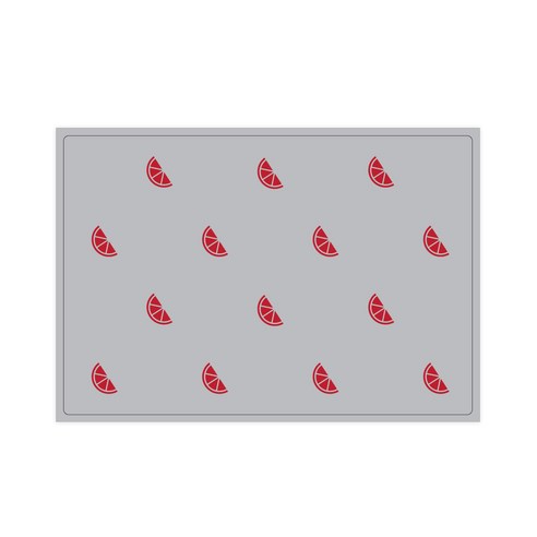 서머스트 실리콘 테이블매트 RED ORANGE, 그레이, 425 x 295 mm