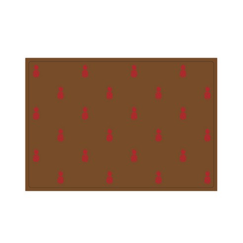 서머스트 실리콘 테이블매트 RED PINEAPPLE, 브라운, 425 x 295 mm