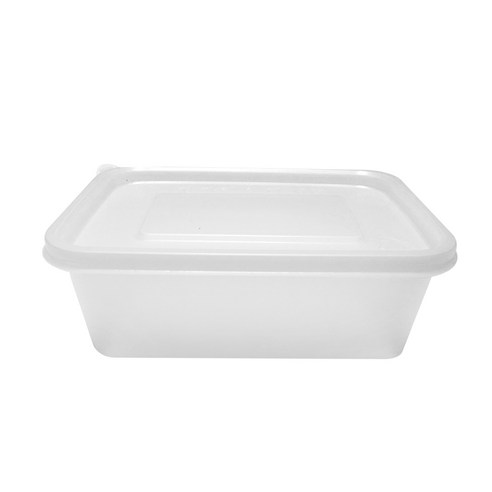 투고팩 사각 죽 일회용용기 + 뚜껑 세트 300ml G-300, 1개입, 10세트