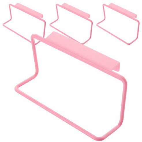 블럭마트 주방 행주걸이 다용도걸이, 핑크, 4개입