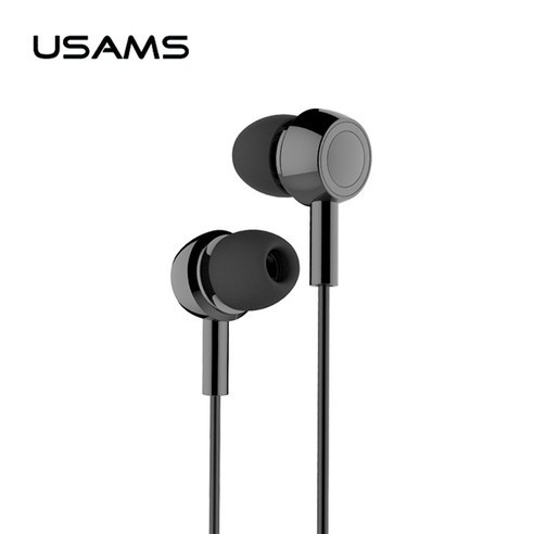 Usams 유삼스 커널형 이어폰 EP-12 고음질 생활방수 블랙, 유삼스커널형이어폰(EP-12)