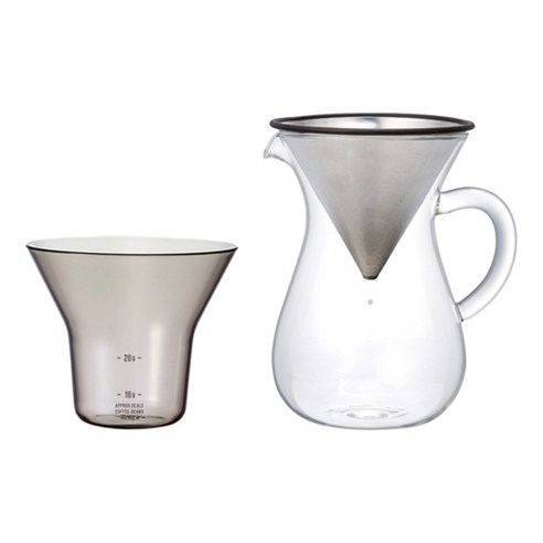 킨토 스테인레스 커피 카라페 세트 SCS-02-CC 300ml 27620