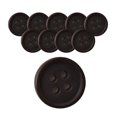 동화상가몰 DY와이셔츠 단추4 요크 무광 11.5mm, BR, 10개