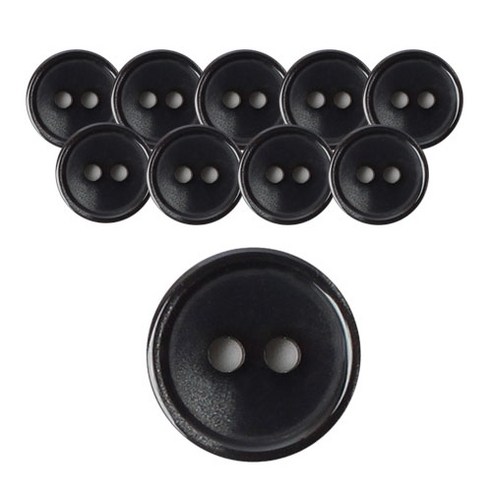 동화상가몰 DY 와이셔츠 단추1 뿌요 11.5mm, BK, 10개입