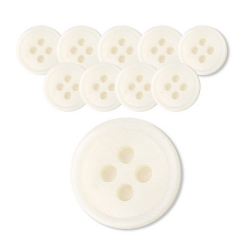 동화상가몰 DY와이셔츠 단추4 요크 무광 11.5mm, 백IV, 10개입