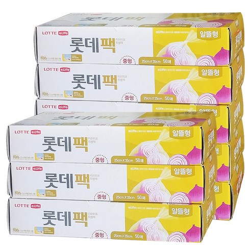 롯데이라이프 일회용 위생팩 알뜰형 중 100p, 8개