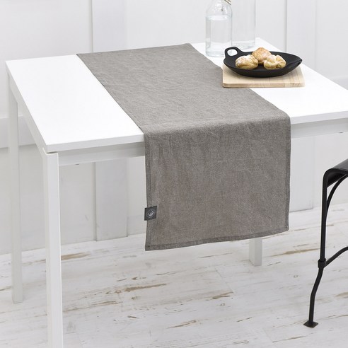 벨라이프 워싱린넨 러너, 브라운, 2인(가로 130cm x 세로 30cm)