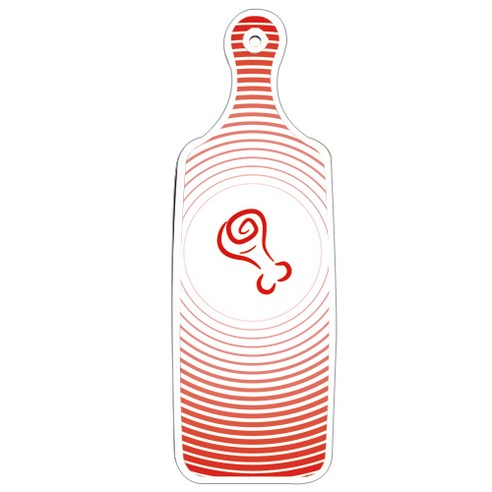 로엠디자인 양면 디자인 서빙도마 보드, 라인플라워 그린 + 고기라인레드, 1개